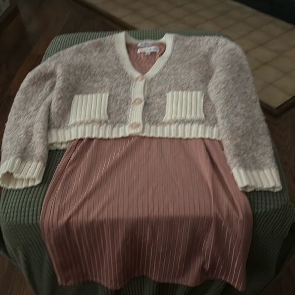 Adyson Parker Other - Girls size medium sleeveless dress and sweater set. Worn once! Very versatile!